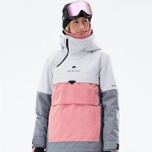 Montec Women's Pink and Gray Ski Jacket
